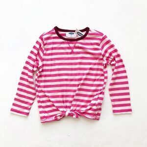 Old Navy NWT pink plush front tie top S(6/7)